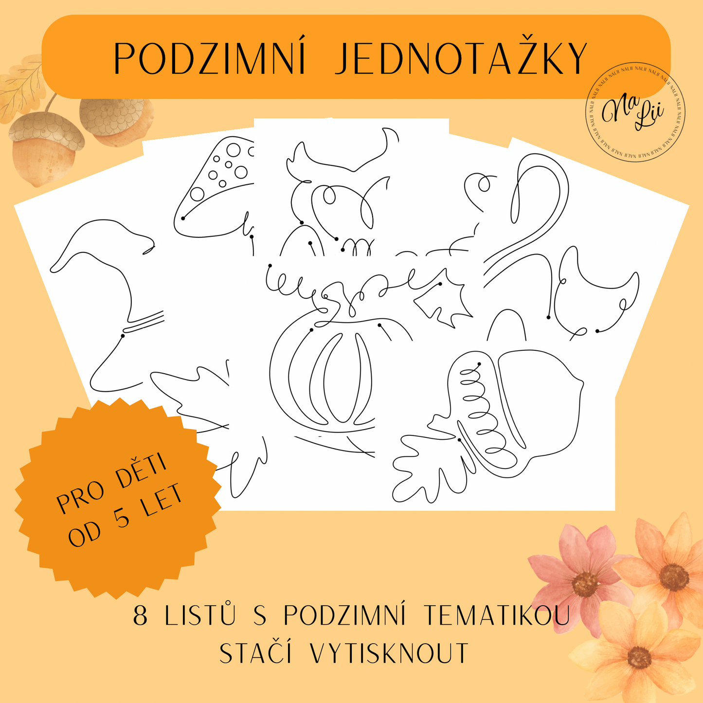 Podzimní jednotažky grafomotorika