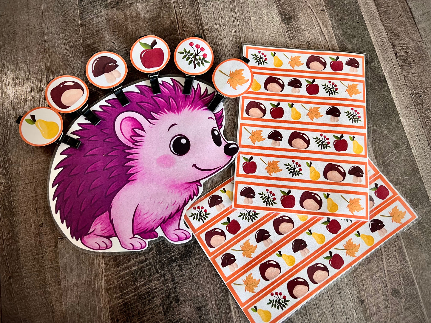 Podzimní kolíčkování - Ježečkova podzimní sklizeň